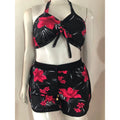 Conjunto Biquíni Feminino 3 Peças Estampado com Shorts Ferrazi