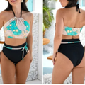 Conjunto Biquíni Feminino Cintura Alta com Top Faixa Ferrazi