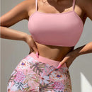 Conjunto Biquíni Tropical com Kimono e Short Ferrazi