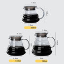 Conjunto Bule de Café de Vidro com Coador de Aço Inoxidável Ferrazi