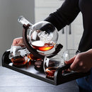 Conjunto Decanter de Whisky Globo de Vidro Ferrazi