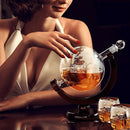 Conjunto Decanter de Whisky Globo de Vidro Ferrazi