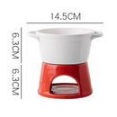 Conjunto Panela de Fondue de Chocolate e Queijo em Cerâmica