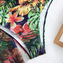 Conjunto Biquíni 3 Peças Feminino com Saída de Praia Estampa Tropical Ferrazi