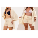 Conjunto Feminino Kimono Manga Flare + Short Saída de Praia Ferrazi