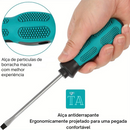 Conjunto com 7 Chaves fenda e Pilhips