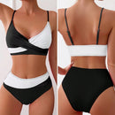 Conjunto de Biquíni Feminino Cintura Alta com Design Cruzado Ferrazi
