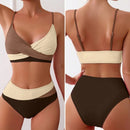 Conjunto de Biquíni Feminino Cintura Alta com Design Cruzado Ferrazi