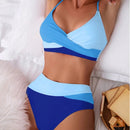 Conjunto de Biquíni Feminino Cintura Alta com Design Cruzado Ferrazi