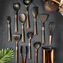 Conjunto de Utensílios de Cozinha com Organizador Inox Ferrazi