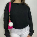 Cropped Feminino Fang com Manga Longa para Inverno Ferrazi