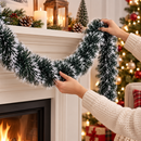 Festão de Natal Nevado Ferrazi 2 Metros para Decoração - Kit 5 Unidades (10m)