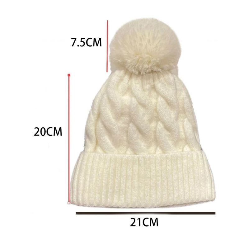 Gorro Feminino Grosso de Inverno com Pompom Ferrazi