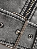 Jaqueta Feminina de Couro Vintage Ferrazi