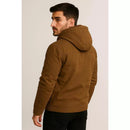 Jaqueta Masculina em Sarja com Capuz e Bolsos Forrado Ferrazi