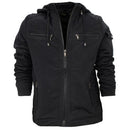Jaqueta Masculina em Sarja com Capuz e Bolsos Forrado Ferrazi