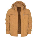 Jaqueta Masculina em Sarja com Capuz e Bolsos Forrado Ferrazi