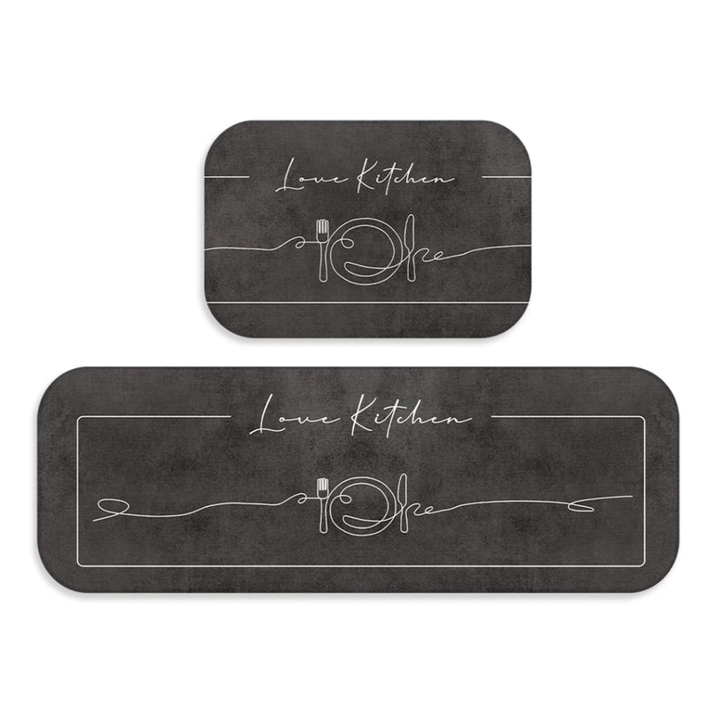 Kit 2 Tapetes Estampados para Cozinha Antiderrapante Ferrazi