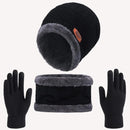 Kit Inverno Completo Unissex Touca de Frio com Gola Forrada e Luva Ferrazi