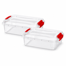 Kit 2 Caixas Organizadoras Transparentes com Tampa Multiuso Ferrazi