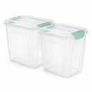 Kit 2 Caixas Organizadoras Transparentes com Tampa Multiuso Ferrazi
