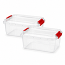 Kit 2 Caixas Organizadoras Transparentes com Tampa Multiuso Ferrazi