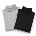 Kit 2 Suéteres Femininos de Tricô com Gola Alta para Inverno Ferrazi