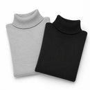 Kit 2 Suéteres Femininos de Tricô com Gola Alta para Inverno Ferrazi