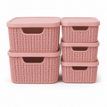 Kit 5 Caixas Organizadoras com Tampa para Organização Ferrazi