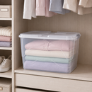 Kit Caixas Organizadoras Transparentes 34L com Tampa e Trava Ferrazi