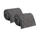 Kit com 2 Mantas Caneladas Aveludadas para Inverno Ferrazi