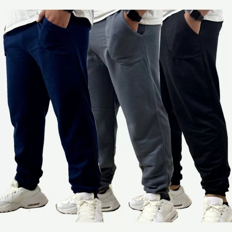 Kit com 3 Calças Masculinas de Moletom de Inverno Ferrazi