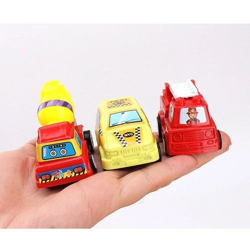 Kit com 6 Mini Carrinhos de Brinquedo Retráteis com Bolsa Portátil Ferrazi