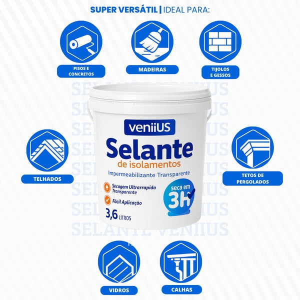 Kit de Selantes Impermeabilizantes Veniius para Infiltrações e Vazamentos
