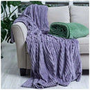 Manta Aveludada Canelada para Cama de Casal Ferrazi