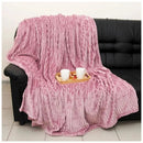 Manta Aveludada Canelada para Cama de Casal Ferrazi