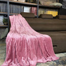 Manta Aveludada Canelada para Cama de Casal Ferrazi