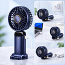 Mini Ventilador Portátil Dobrável Recarregável Ferrazi | 5 Velocidades 3 em 1