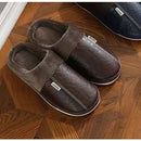 Pantufa Masculina de Couro Impermeável Antiderrapante para Inverno Ferrazi