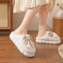 Pantufa Feminina Peluciada com Laço para Inverno Ferrazi