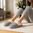 Pantufa Feminina em Camurça Forrada em Lã para Inverno Ferrazi