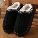 Pantufa de Couro Unissex Forrada em Lã Antiderrapante para Inverno Ferrazi