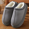 Pantufa de Couro Unissex Forrada em Lã Antiderrapante para Inverno Ferrazi
