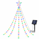 Pisca Pisca Solar com Estrela para Árvore de Natal Ferrazi 200 LEDs - 9 Fios de 2m