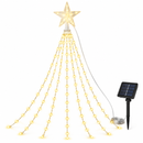 Pisca Pisca Solar com Estrela para Árvore de Natal Ferrazi 200 LEDs - 9 Fios de 2m