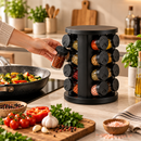 Porta Temperos Giratório 360° com 6, 9 ou 12 Potes de Vidro Ferrazi