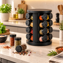 Porta Temperos Giratório 360° com 6, 9 ou 12 Potes de Vidro Ferrazi