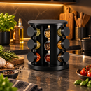 Porta Temperos Giratório 360° com 6 Potes de Vidro Ferrazi