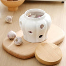 Pote de Cerâmica com Tampa de Bambu Ventilável Ferrazi