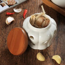 Pote de Cerâmica com Tampa de Bambu Ventilável Ferrazi